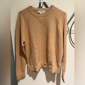 J. Crew Men’s Beige Cotton Knit Long Sleeve Sweater, 100% Cotton, Size S